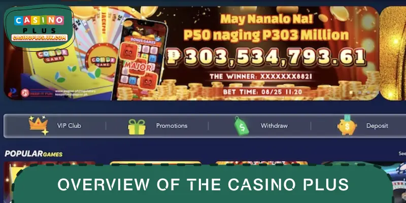 Overview of the CASINO PLUS betting site
