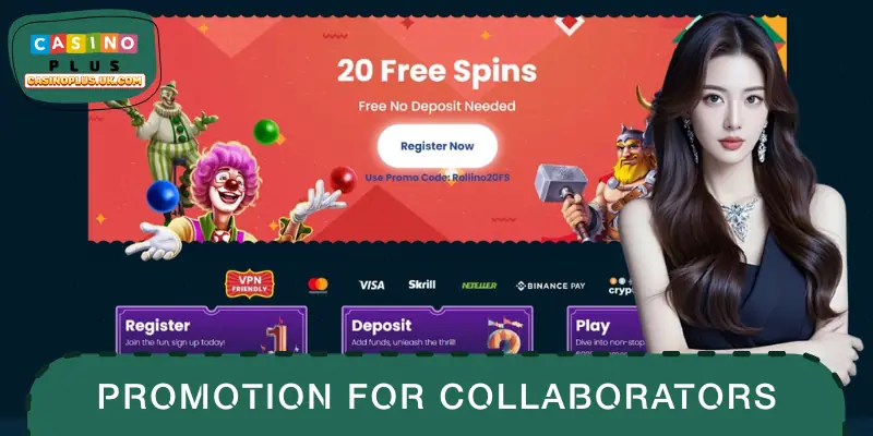 Promotion for collaborators with the website